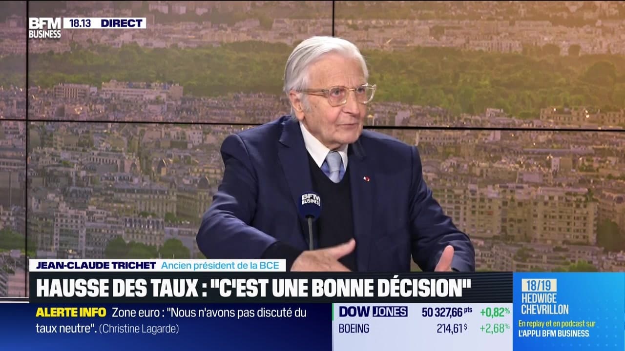 Jean-Claude Trichet (BCE) : hausse des taux, "c'est une bonne décision" -  11/06