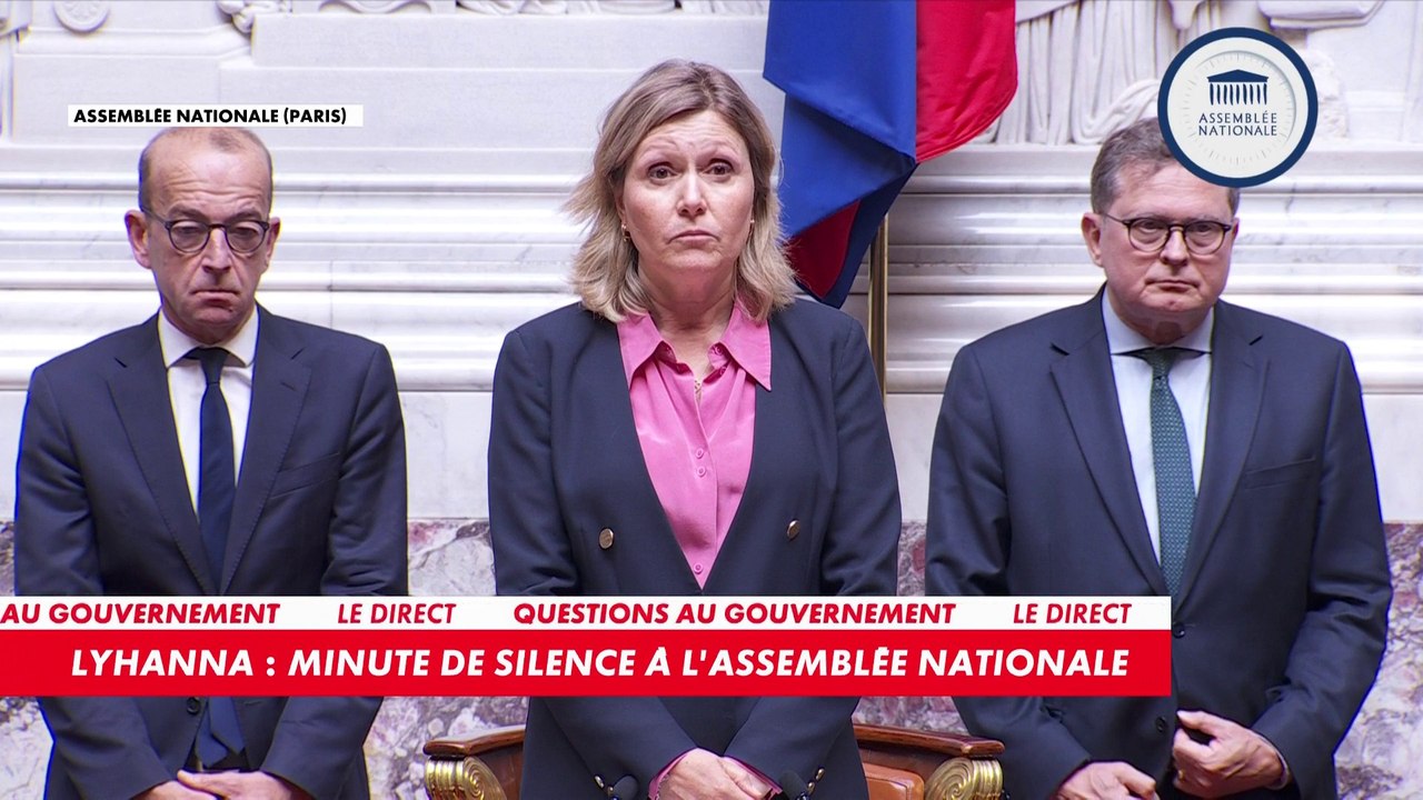 Une minute de silence observée à l'Assemblée en hommage à Lyhanna et Noam -  Vidéo Dailymotion