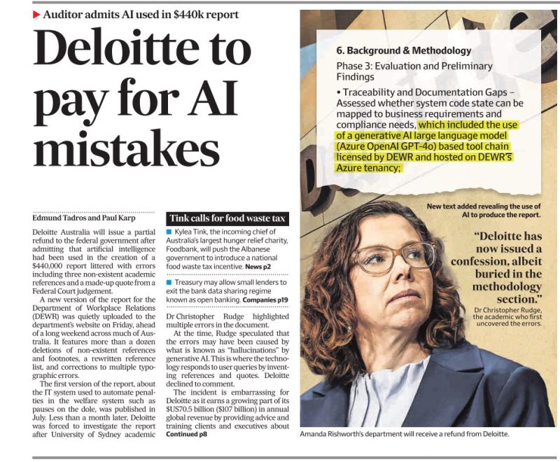 Deloitte's AI-Generated Report: A Cautionary Tale of "Hallucinations" |  Manish Saini posted on the topic | LinkedIn
