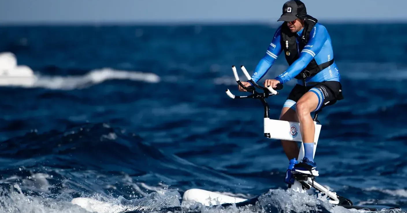Chris Froome swaps road bike for water bike in 225km Mediterranean charity  crossing