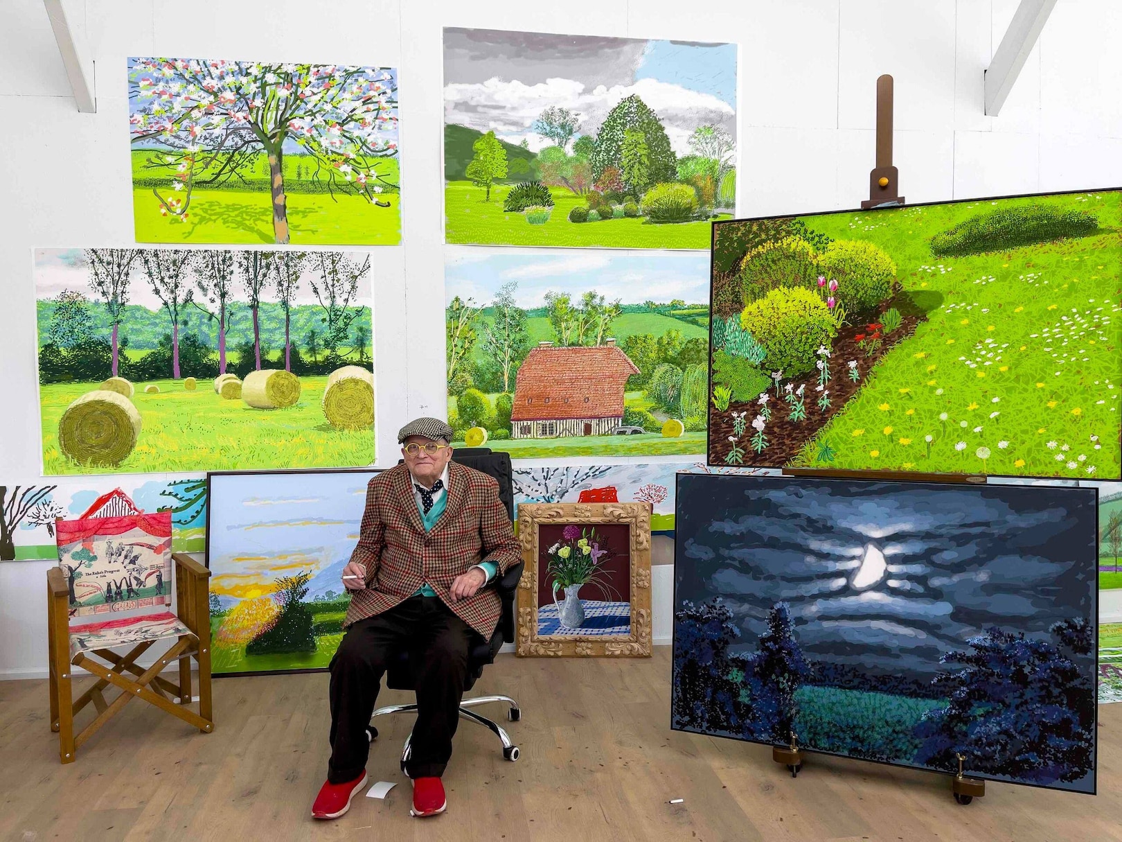 Stupéfiant David Hockney, le printemps éternel de la peinture - La Libre