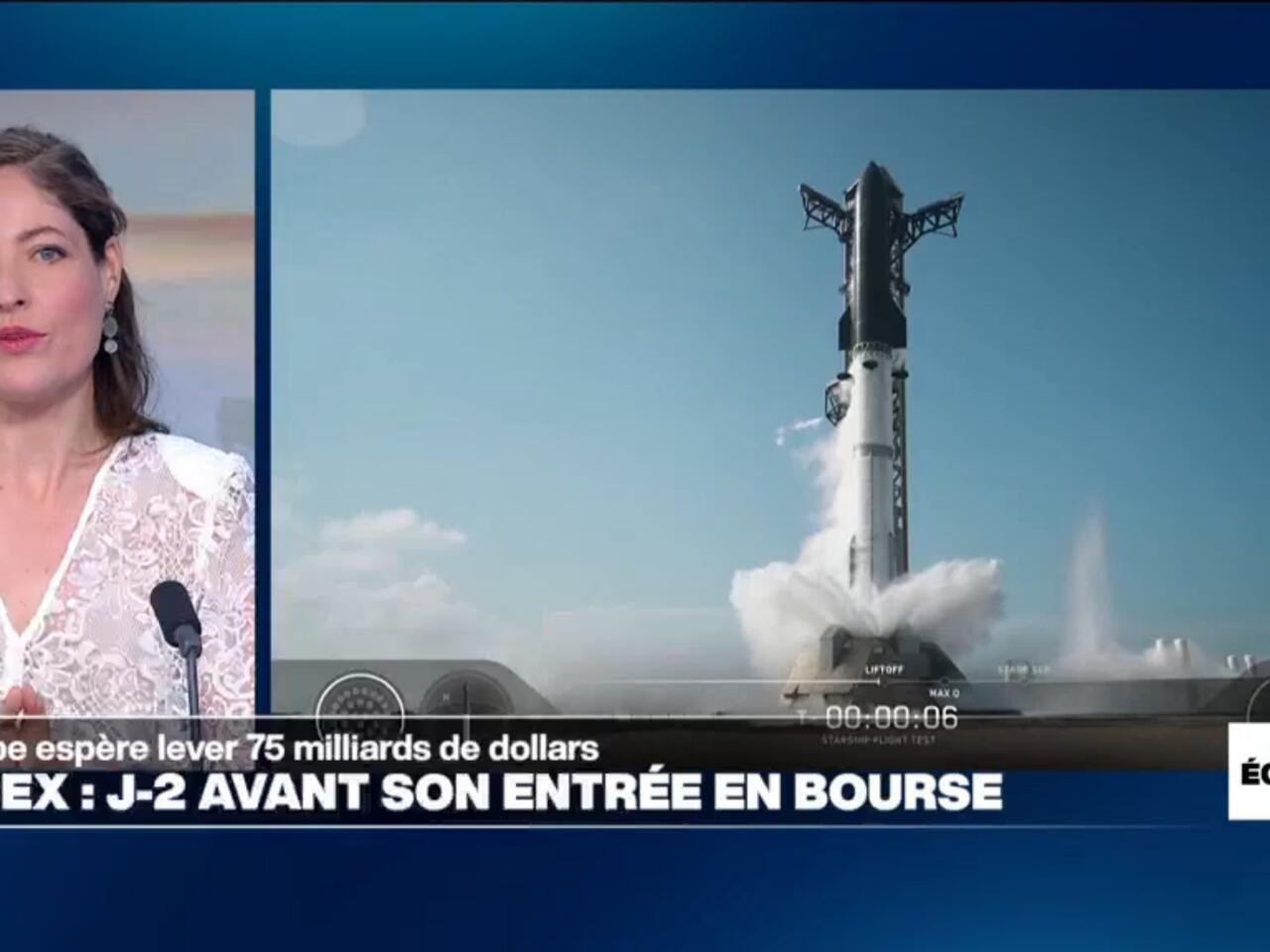 J-2 avant l'entrée en Bourse de SpaceX - Info éco - France 24
