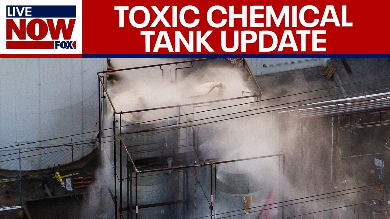 Threat of major explosion from toxic chemical tank is eliminated, officials  say - YouTube