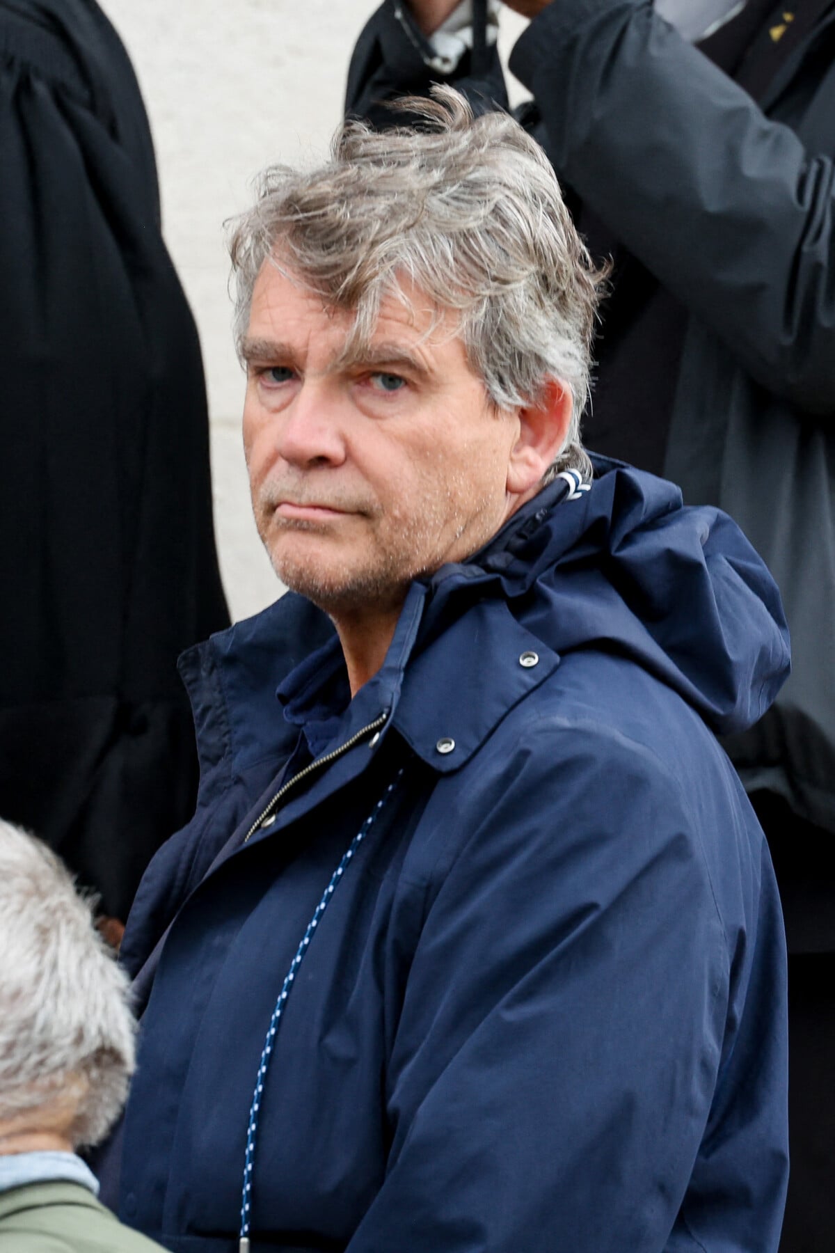Photo : Telles qu'Arnaud Montebourg Arnaud Montebourg - Obsèques de Henri  Leclerc en la salle de la Coupole du crématorium du Père-Lachaise à Paris,  France, le 9 septembre 2024. © Dominique Jacovides/Bestimage -