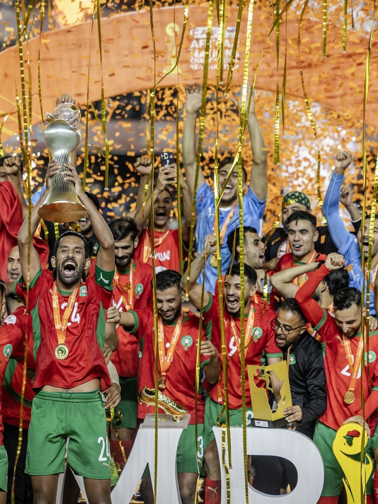 En images : le Maroc célèbre son troisième sacre historique au Championnat  d'Afrique des nations - France 24