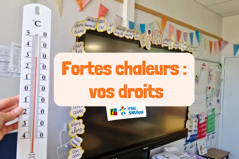 La nouvelle vague de fortes chaleurs qui... | FSU-SNUipp 64