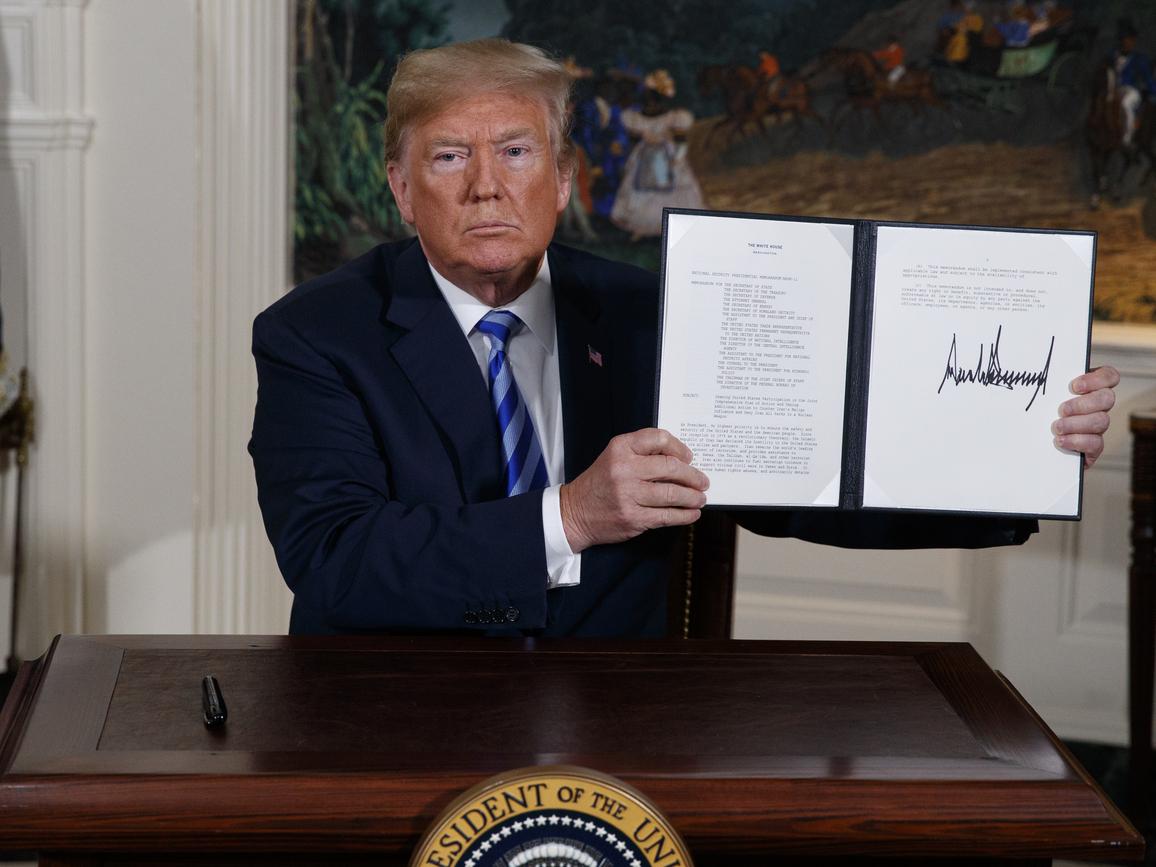 Donald Trump annonce le retrait des Etats-Unis de l'accord nucléaire iranien  | RTS
