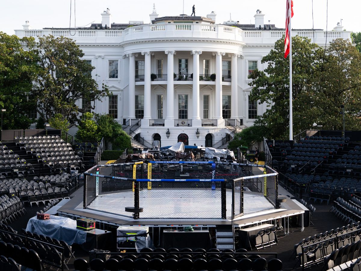 Cadeau d'anniversaire de Donald Trump, enjeu politique, retour de Ciryl  Gane... Ce qu'il faut savoir sur l'"UFC Freedom 250", l'historique soirée  de MMA à la Maison Blanche – franceinfo