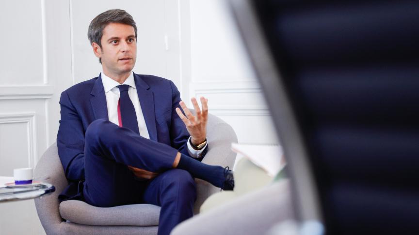 Gabriel Attal : « On a besoin de l'Europe, on ne s'en sortirait pas mieux  repliés sur nous-mêmes » - Le Soir