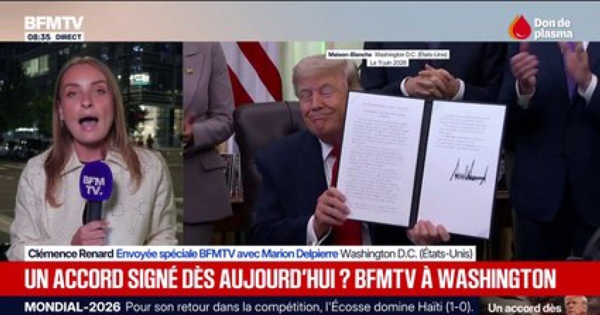 Donald Trump soutient que l'Iran "vient d'accepter de ne jamais se doter  d'une arme nucléaire" : Actualités - Orange