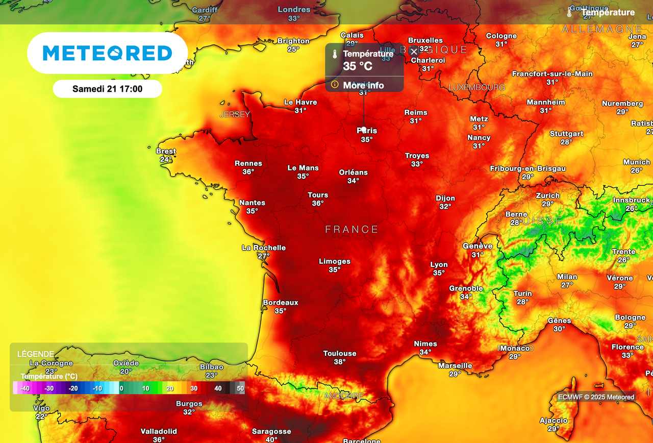 Dôme de chaleur en France : découvrez la liste des 27 départements placés  en "vigilance jaune" canicule par Météo-France