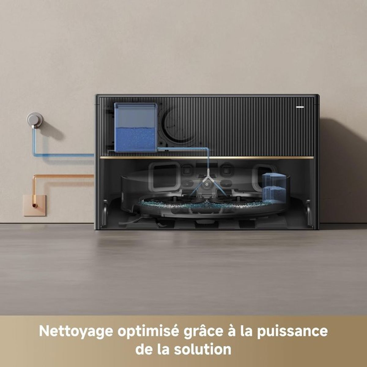 DREAME X50 Master Aspirateur Robot Laveur avec Base 8 en 1 compacte 24,9 cm  - Systme de franchissement - 20 000 Pa - Brosse démêlant - Cdiscount  Electroménager