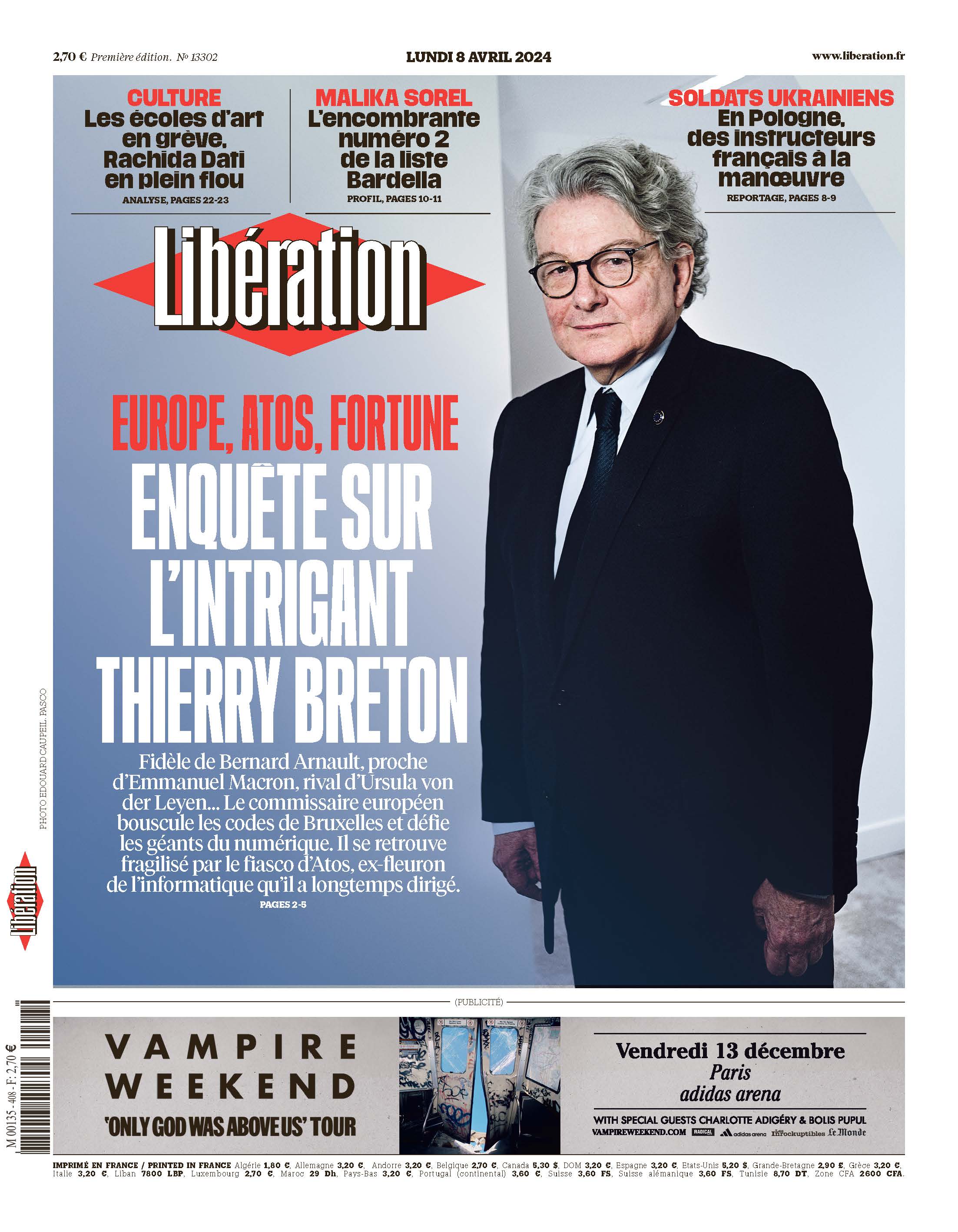 Europe, Atos, Fortune : Enquête sur l'intrigant Thierry Breton. 8 avril  2024 | Libération