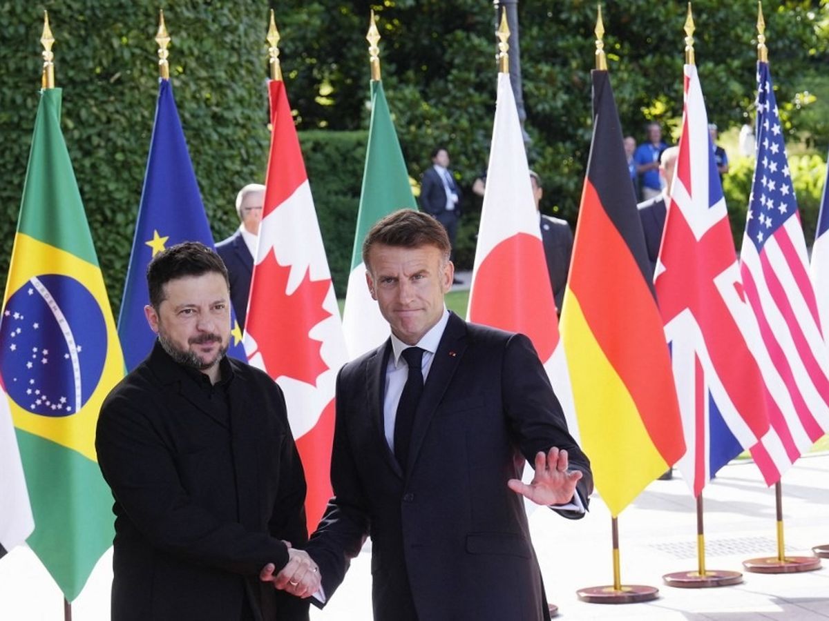 Le G7 réaffirme son soutien à l'Ukraine, Emmanuel Macron salue un "moment  de réveil stratégique" – franceinfo