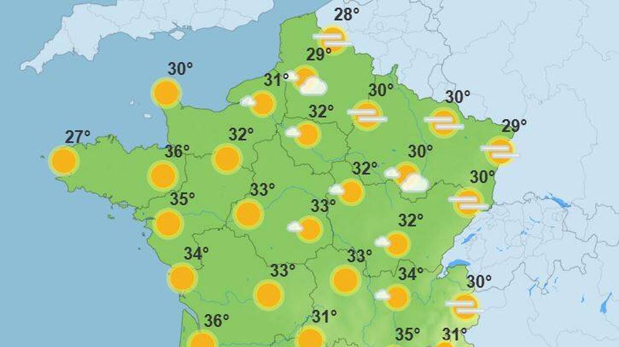 Vague de chaleur : 16 départements placés en vigilance orange canicule à  partir de vendredi midi