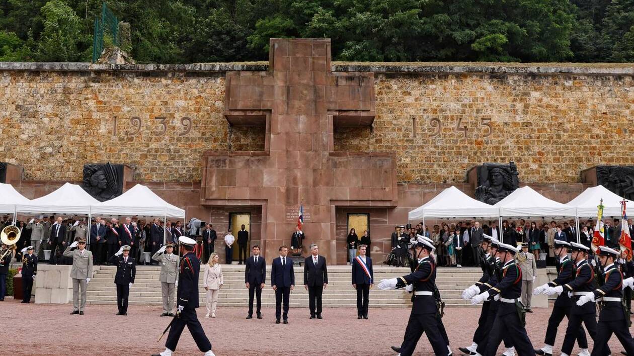 EN IMAGES. Emmanuel Macron commémore l'Appel du 18 juin au Mont Valérien