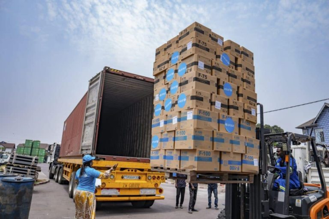 Ebola en Ituri : l'UNICEF déploie plus de 100 tonnes de fournitures  d'urgence en RDC