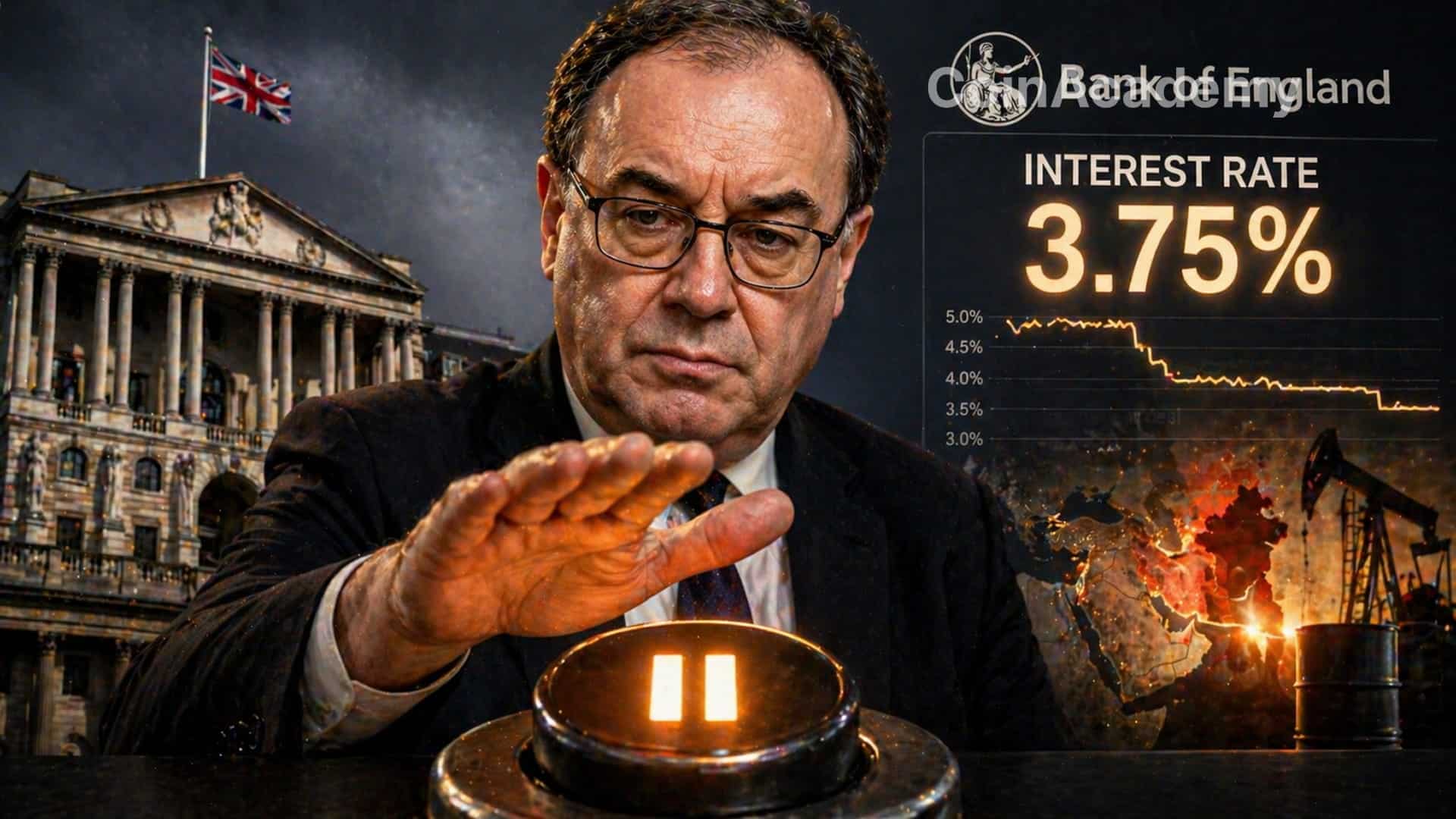 BoE : taux maintenus à 3,75 %, hausse possible si le pétrol…