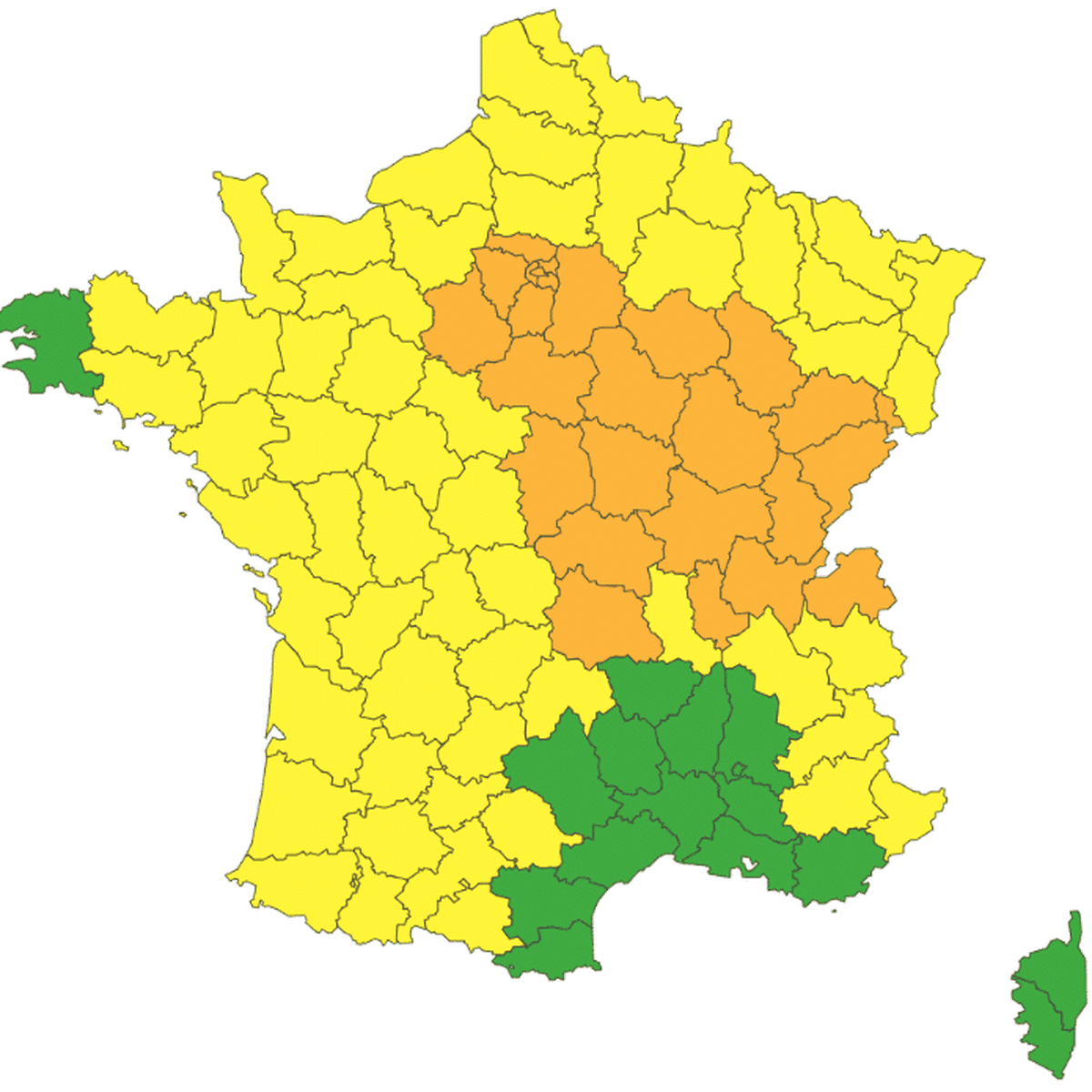 Vague de chaleur : 26 départements du centre et de l'est de la France sont  placés en vigilance orange canicule à partir de jeudi midi – franceinfo