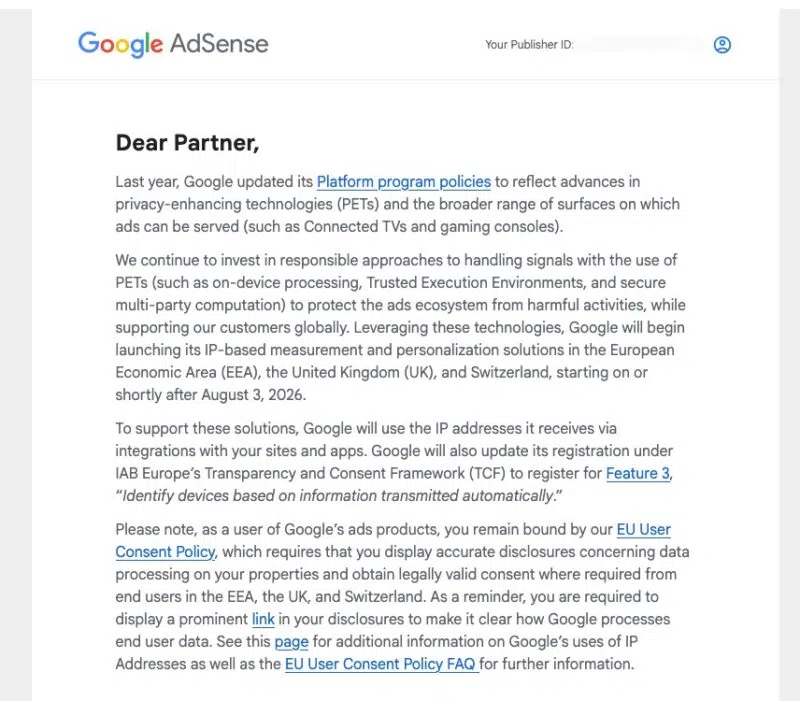 À partir du 3 août 2026, Google va utiliser votre adresse IP pour le ciblage  publicitaire !