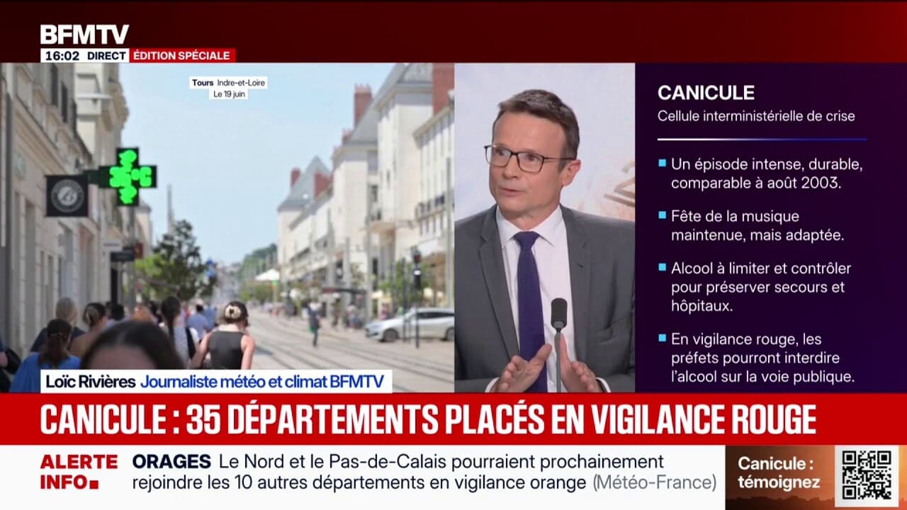 Canicule: 35 départements placés en vigilance rouge