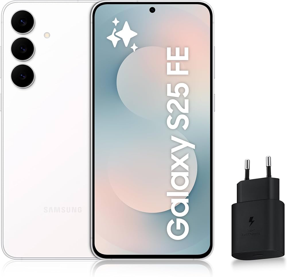Samsung Galaxy S25 FE, Smartphone Android 5G avec Galaxy AI, 128 Go,  Chargeur secteur rapide 25W inclus, Smartphone déverrouillé, Blanc, Version  FR : Amazon.fr: High-Tech
