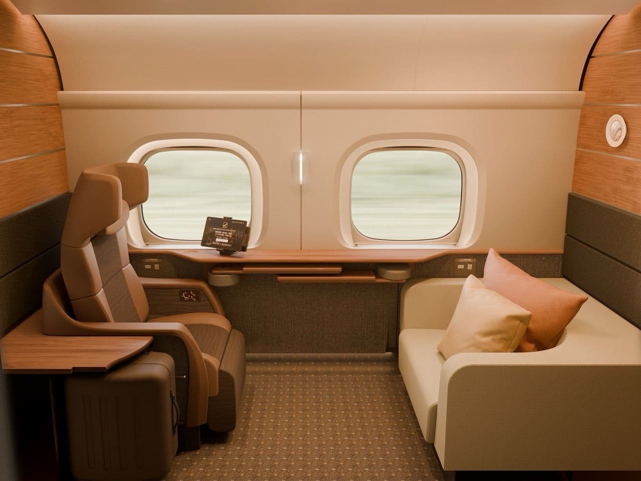 Cabine privative, tablette tactile, fauteuil ultra-large... Au Japon, le  train à grande vitesse se dote d'une classe "suprême" digne des premières  classes aériennes (330 euros le voyage)