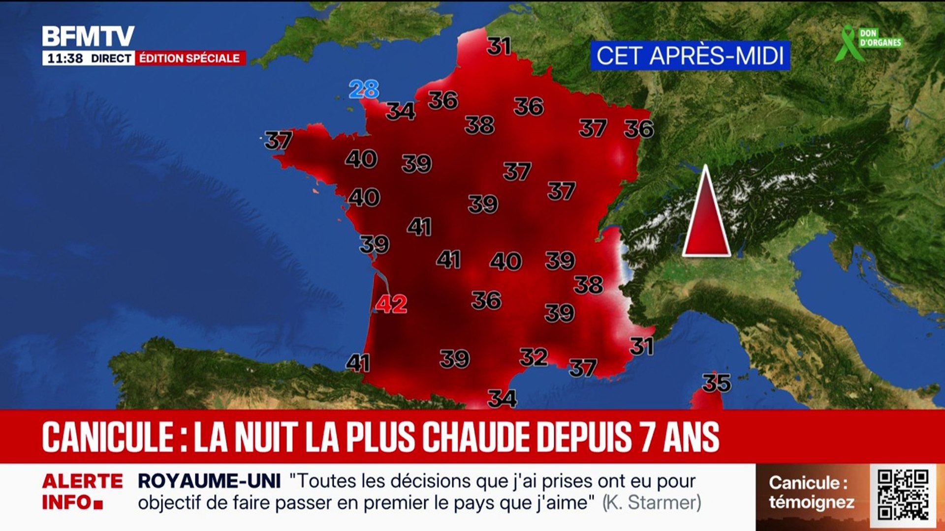 La France a connu sa nuit la plus chaude depuis sept ans avec 21,4°C en  moyenne, les prochaines nuits risquent d'être pire - Vidéo Dailymotion