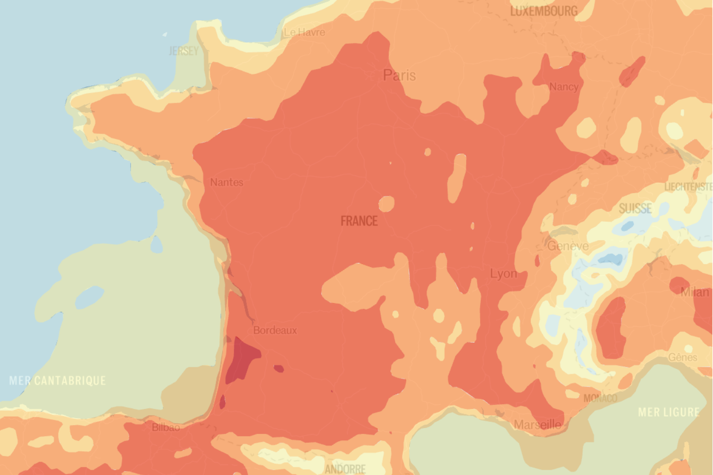 Canicule : visualisez l'évolution des températures au cours des prochains  jours