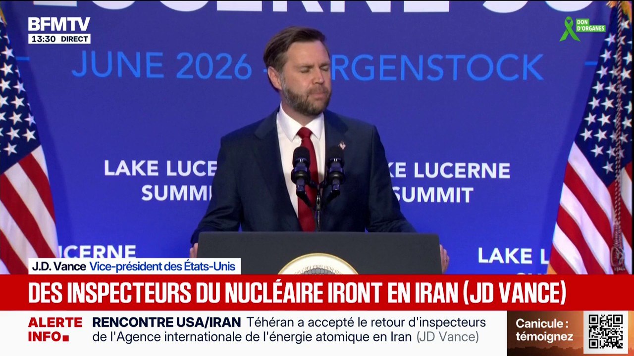 Nucléaire iranien: "Les Iraniens ont accepté le retour des inspecteurs de  l'AIEA dans leur pays", annonce JD Vance - Vidéo Dailymotion