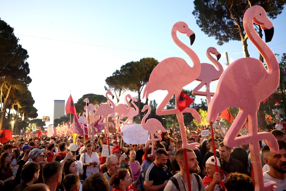 Albanie : la « révolution des flamants roses » fait vaciller le chef du  gouvernement | Mediapart