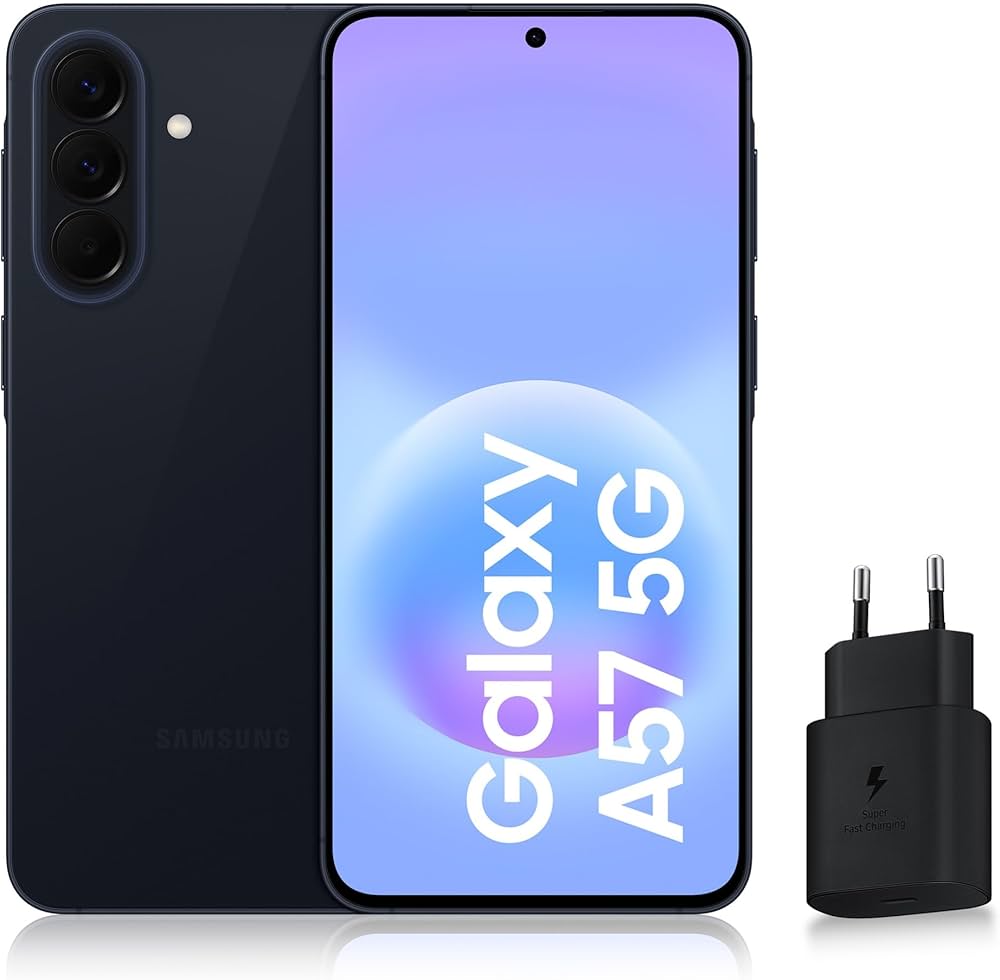 Samsung Galaxy A57 5G, Smartphone Android, 256 Go, Chargeur Secteur Rapide  25W Inclus, Smartphone déverrouillé, Bleu foncé, Version FR : Amazon.fr:  High-Tech