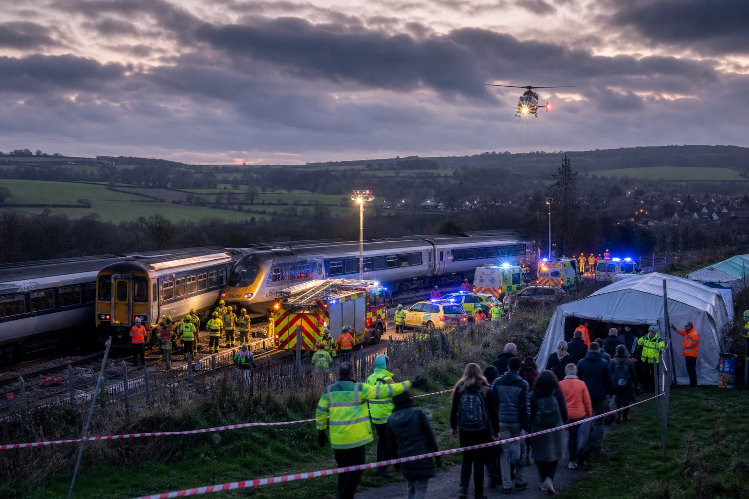 Collision ferroviaire près de Bedford : suivi