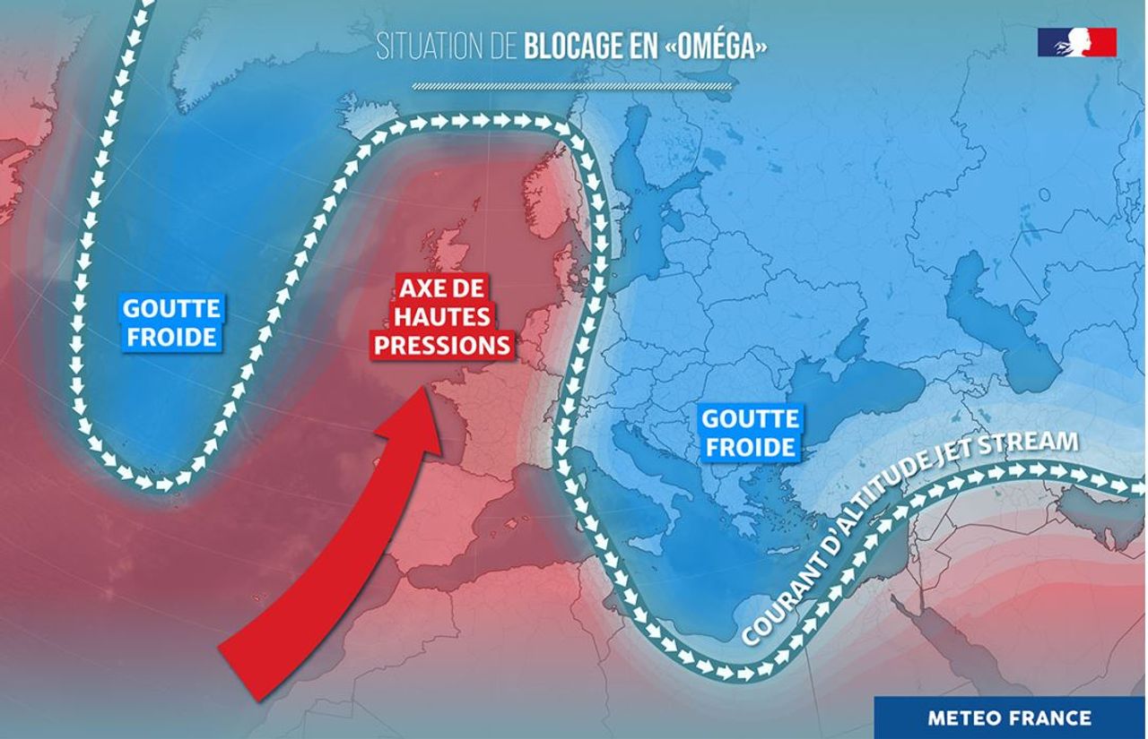 Épisode de chaleur précoce en France : le "blocage en oméga", ce phénomène  météo qui fait grimper les températures | TF1 Info
