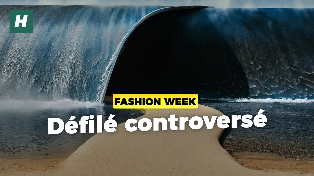 En pleine canicule, le décor du défilé Louis Vuitton de Pharell Williams à  Paris ne fait pas l'unanimité - Vidéo Dailymotion