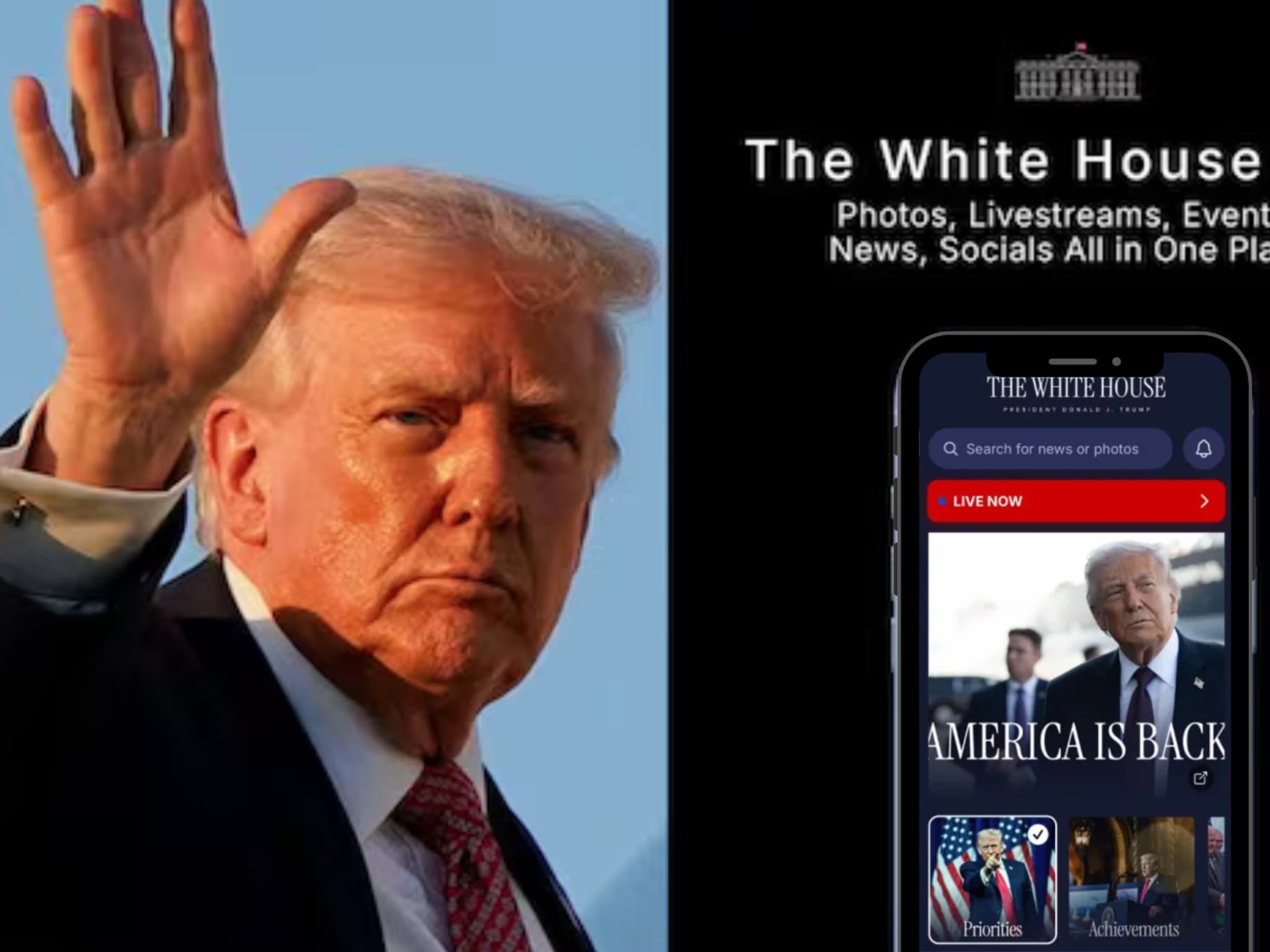 L'application officielle de la Maison Blanche est un outil à la gloire de  Donald Trump, elle permet aussi de dénoncer des personnes à la police de  l'immigration et traque ses utilisateurs en