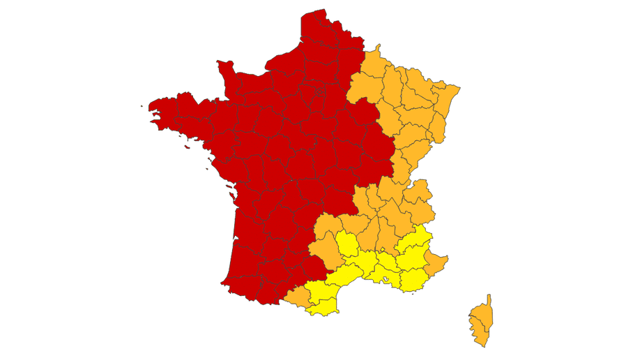 Alerte vigilance rouge canicule : danger extrême, températures record  attendues dans 72 départements ce 25 juin 2026 – franceinfo