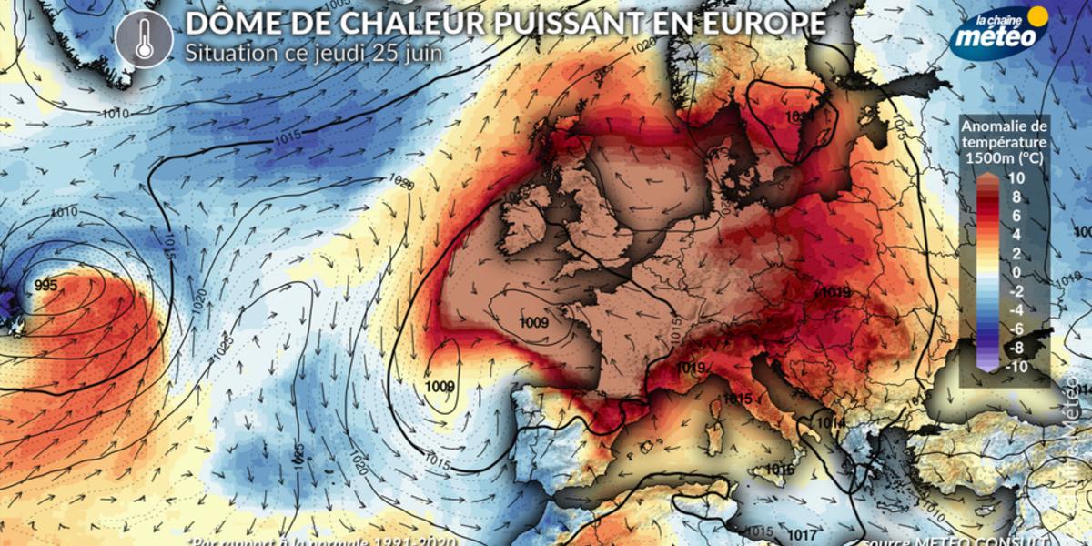 Canicule historique : l'Europe suffoque et fait face à une chaleur extrême  - Actualités La Chaîne Météo