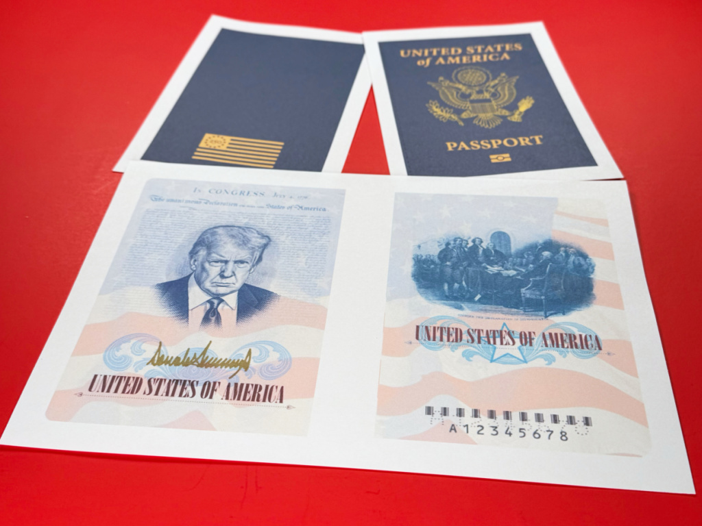 Trump dévoile un nouveau passeport américain avec sa photographie | Radio  Lac