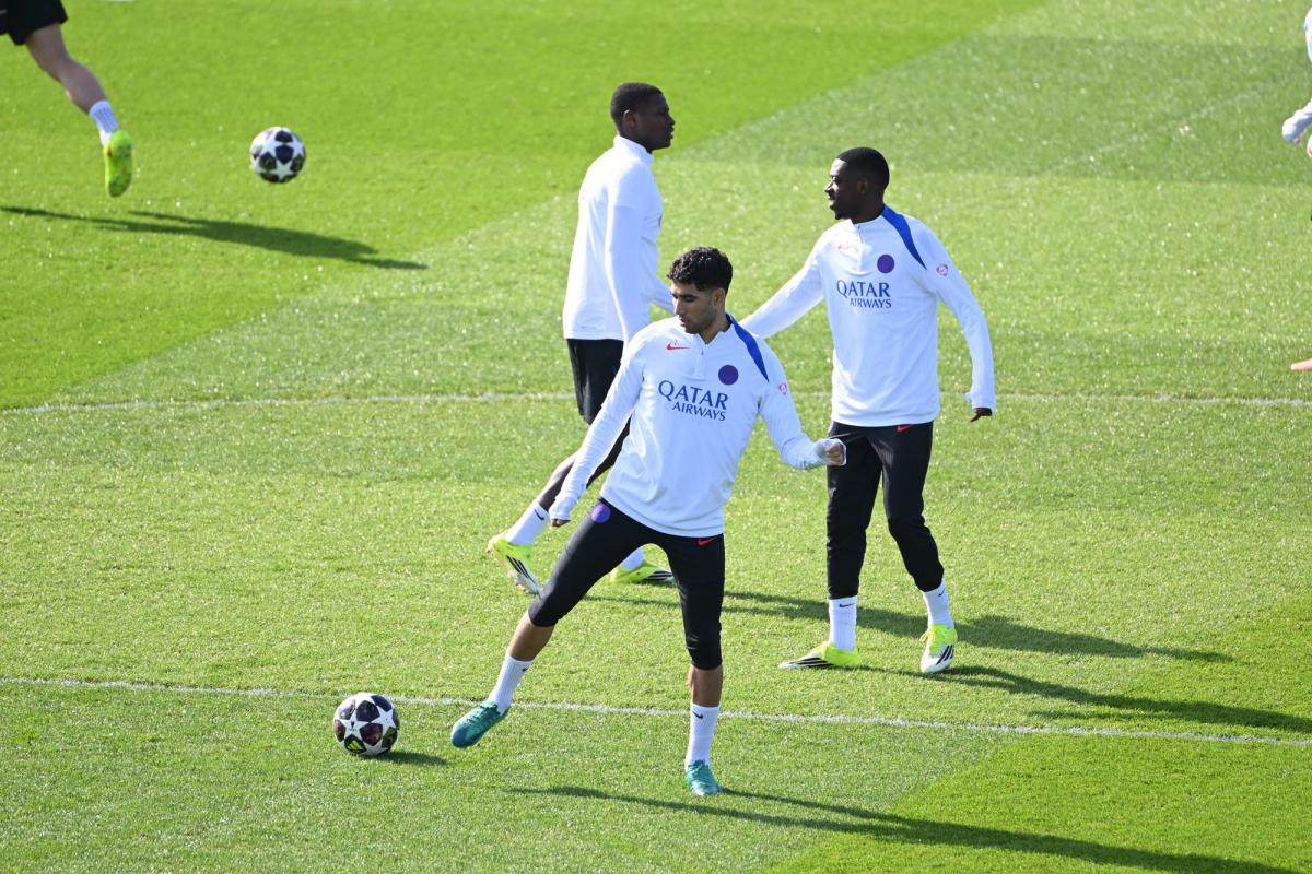 Achraf Hakimi et Ousmane Dembélé de retour à l'entraînement avec le PSG à  quatre jours de la finale de Ligue des champions contre Arsenal