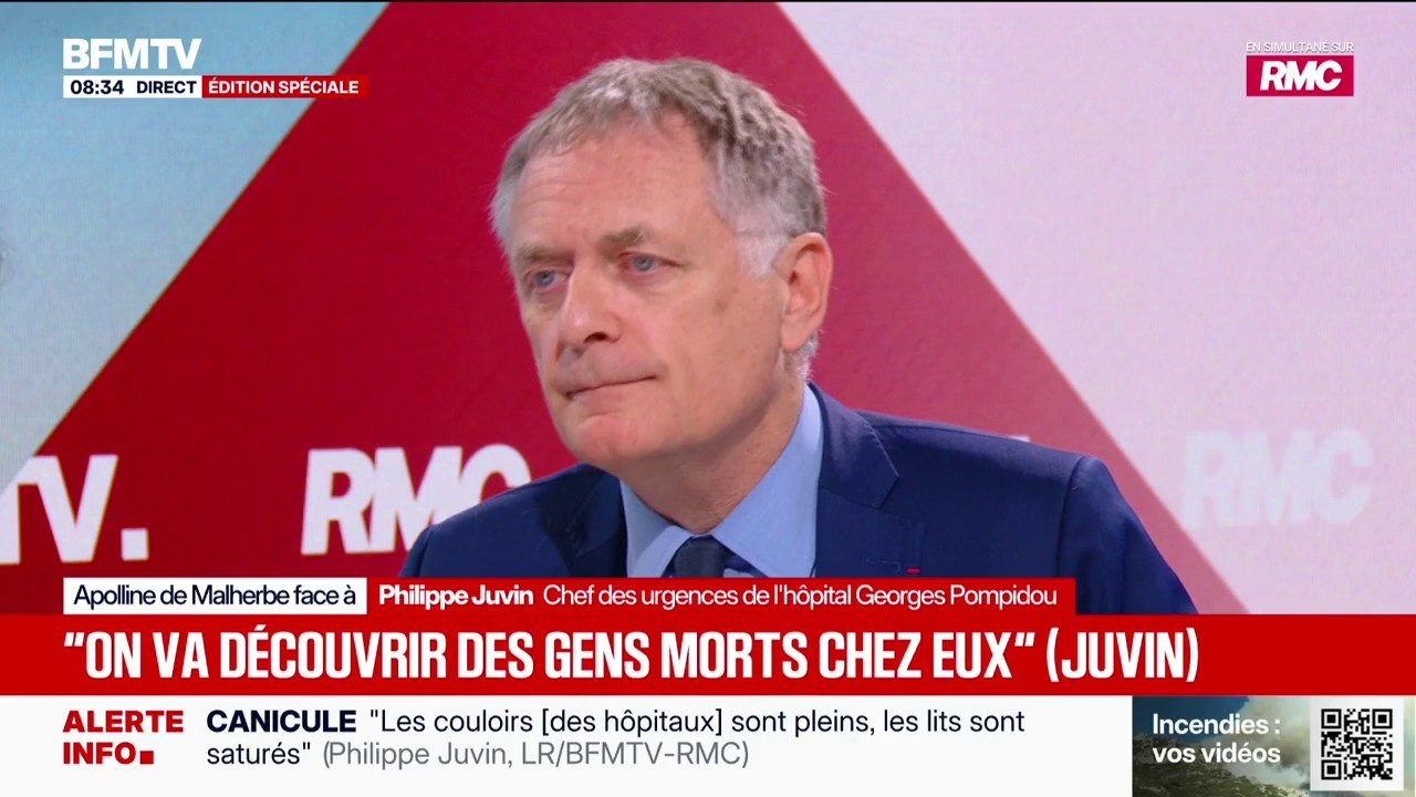Canicule: "C'est totalement déraisonnable" de maintenir Solidays et la  marche des Fiertés", estime Philippe Juvin, Chef des urgences de l'hôpital  Georges Pompidou - Vidéo Dailymotion