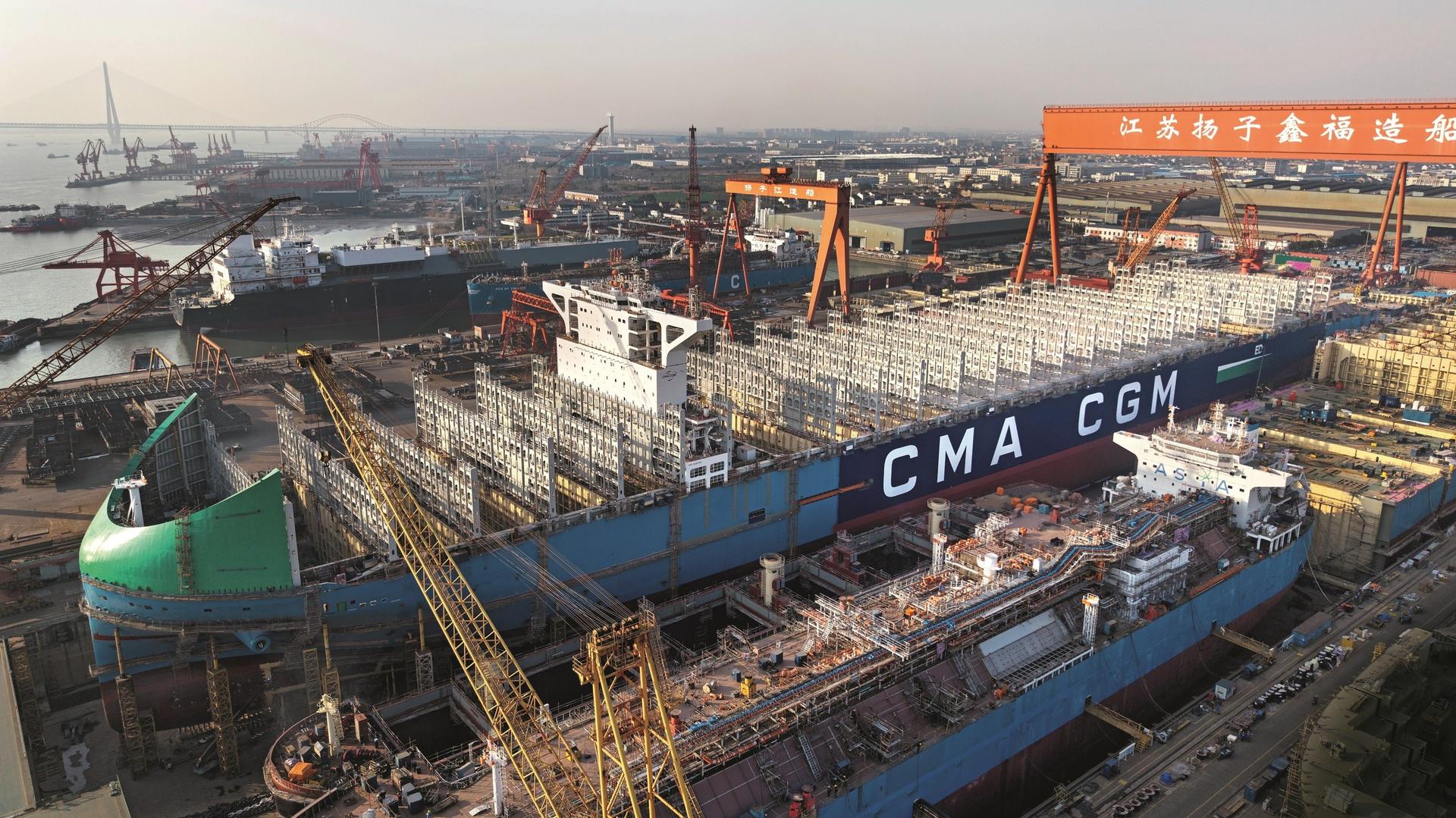 Plus grands, plus propres, plus performants » : en Chine, notre visite du  chantier démesuré où naissent les nouveaux géants des mers français