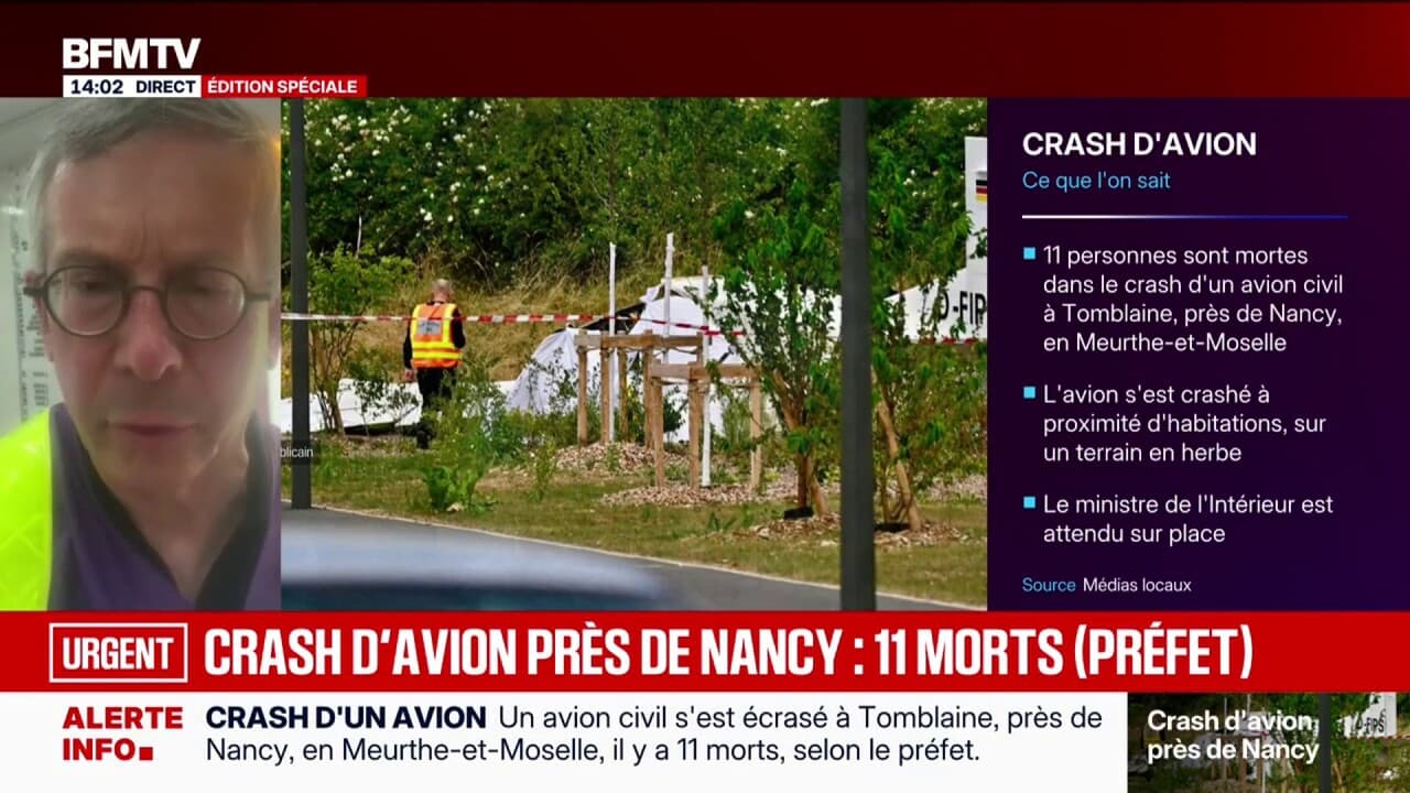 Crash d'un avion civil près de Nancy: "Tous les occupants ont perdu la  vie", précise Yves Séguy, préfet de Meurthe-et-Moselle