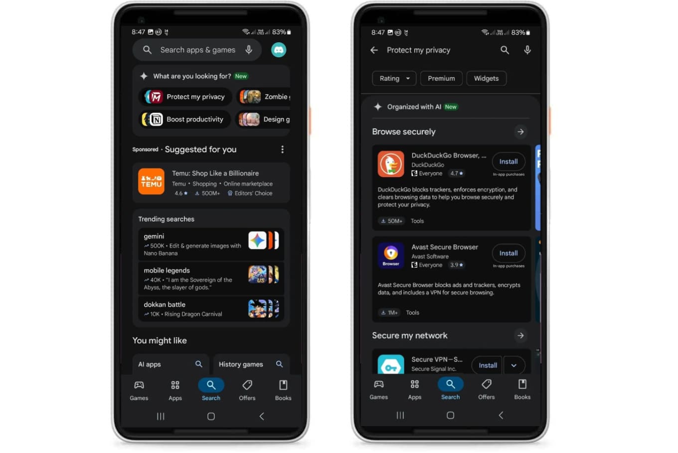Google intègre Gemini au Play Store pour transformer la recherche  d'applications