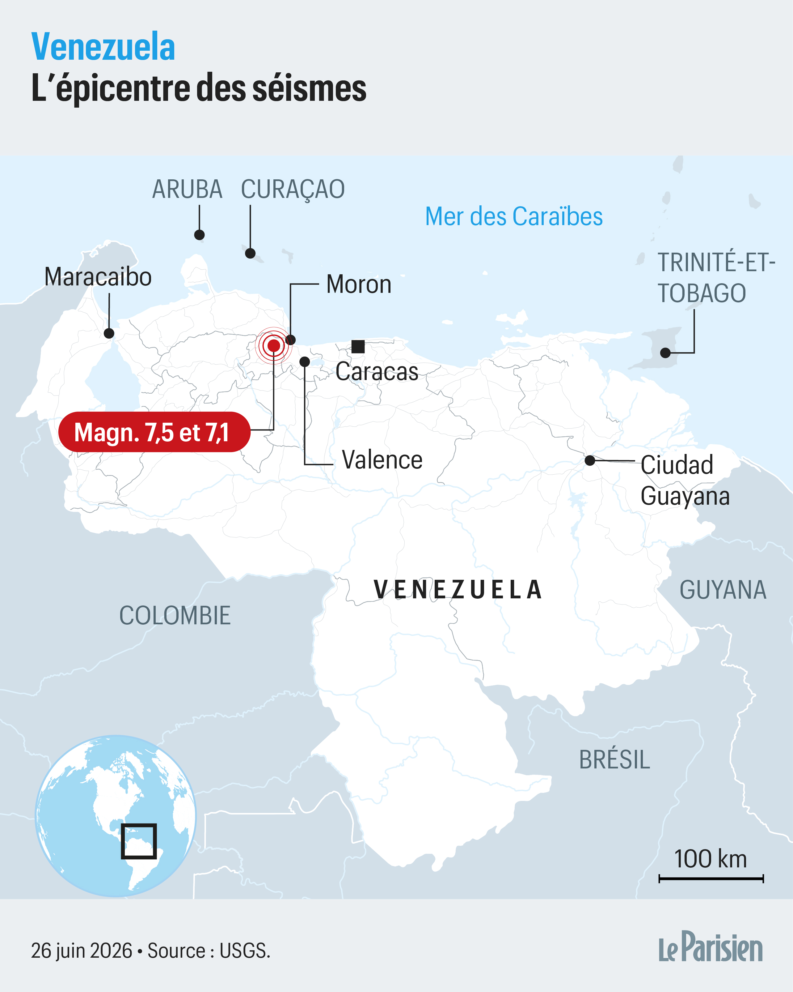 Tout s'est mis à secouer » : au Venezuela, Caracas frappée par deux  violents séismes, au moins 188 morts et plus de 1500 blessés - Le Parisien