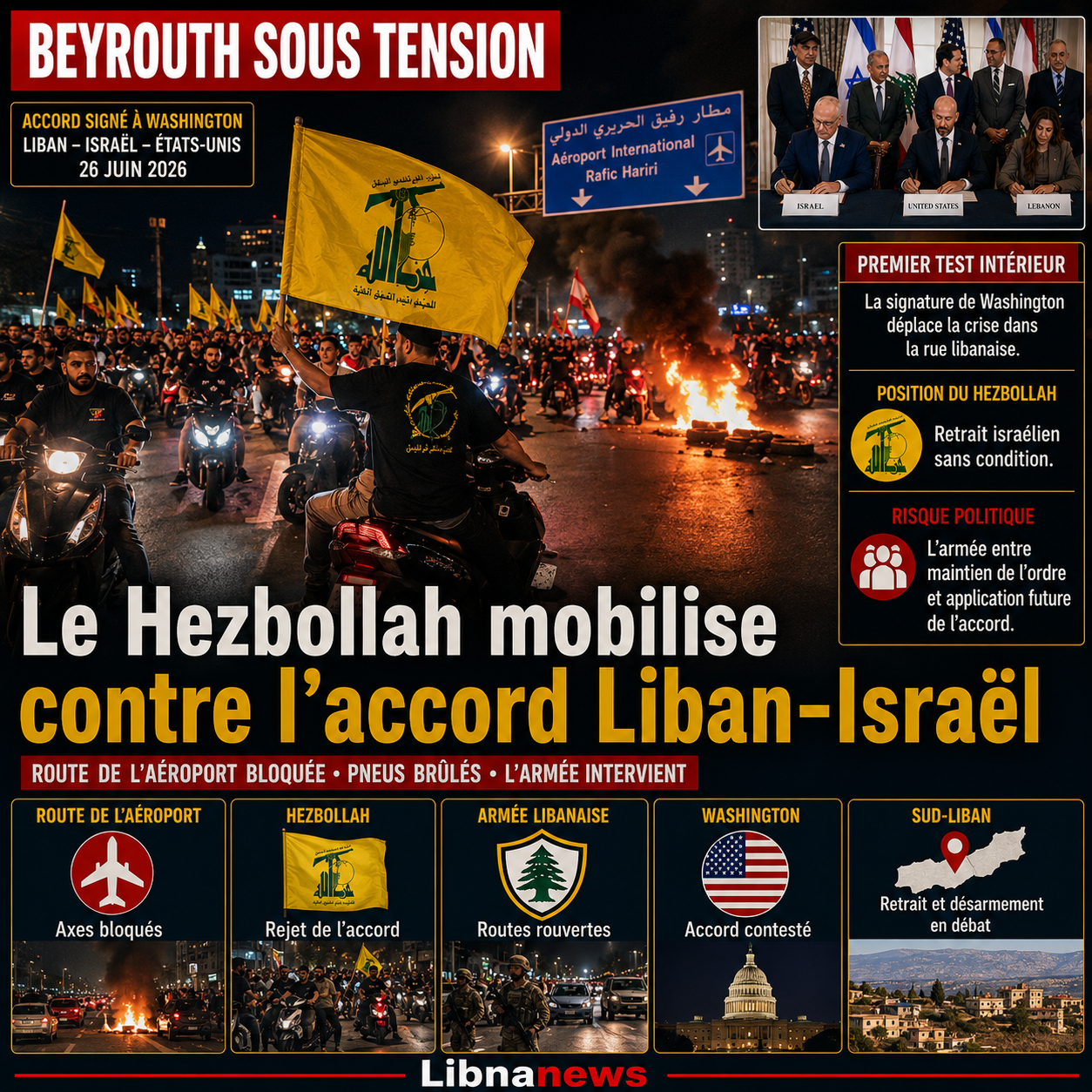 Beyrouth : manifestations contre l'accord Liban-Israël