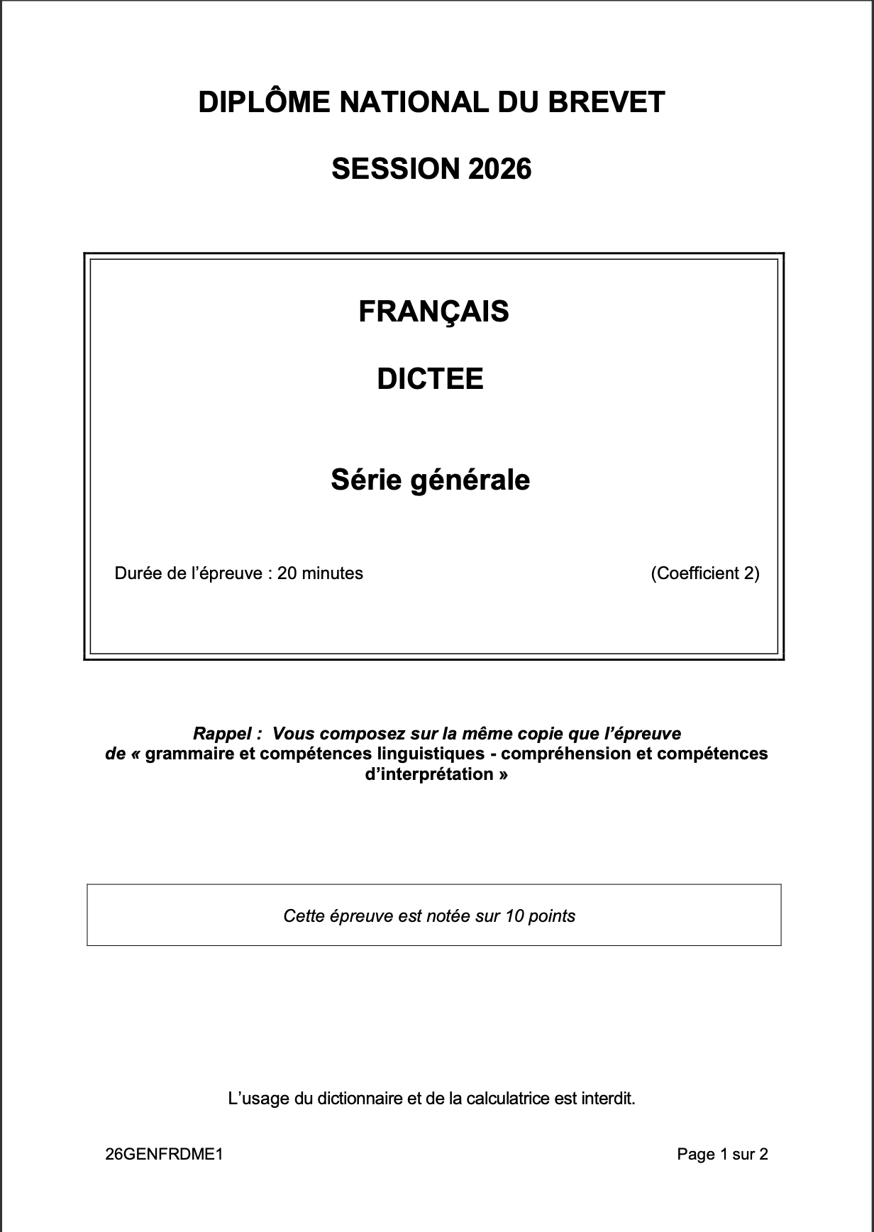 Brevet de français 2026 : sujet et corrigé - digiSchool