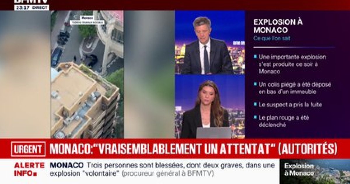 Monaco: l'explosion serait "vraisemblablement un attentat", selon le ministre  d'État monégasque : Actualités - Orange