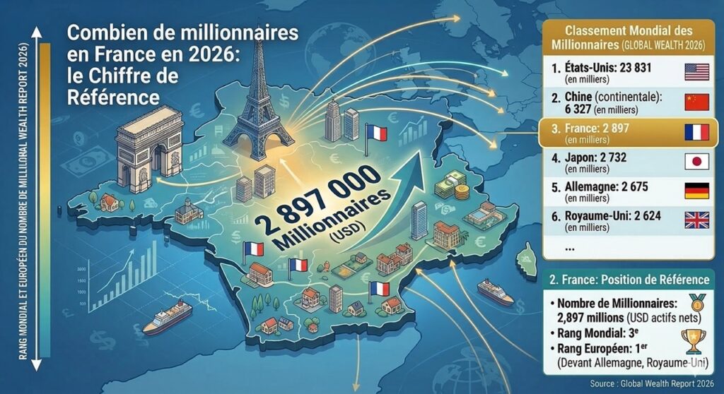 Combien de millionnaires en France en 2026 ? - LUXEGATE