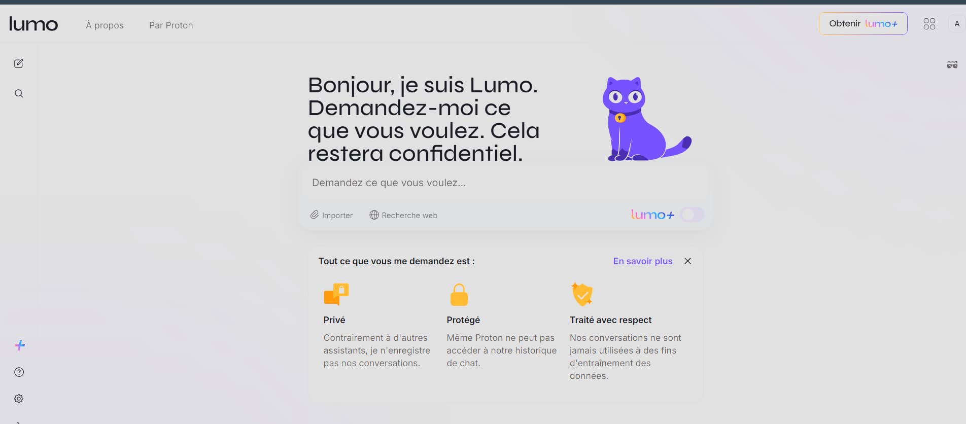 Lumo par Proton : l'assistant IA qui garde vos secrets mieux que votre  journal intime - DeepDive - Intelligence Artificielle AURILLAC ET BOURGES